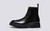 Nanette | Womens Hiker Boots in Black Colorado | Grenson - Side View