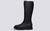 Nanette Knee High | Womens Boots in Black Rubber Leather | Grenson - Side View