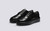Sneaker 46 | Womens Sneakers in Black Calf Leather | Grenson - Main view