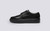 Sneaker 46 | Womens Sneakers in Black Calf Leather | Grenson - Side View