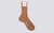 Grenson Glitter Rib Socks in Beige Cotton/Nylon - Side View