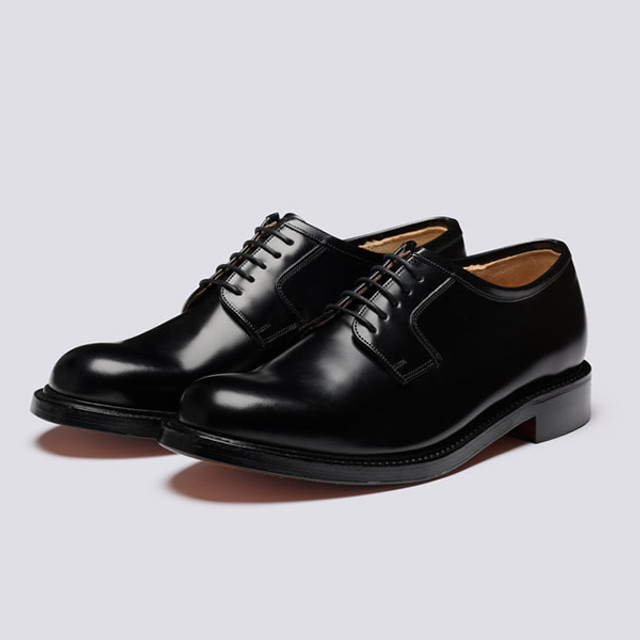 Camden | Mens Derby Shoes in Black Leather | Grenson