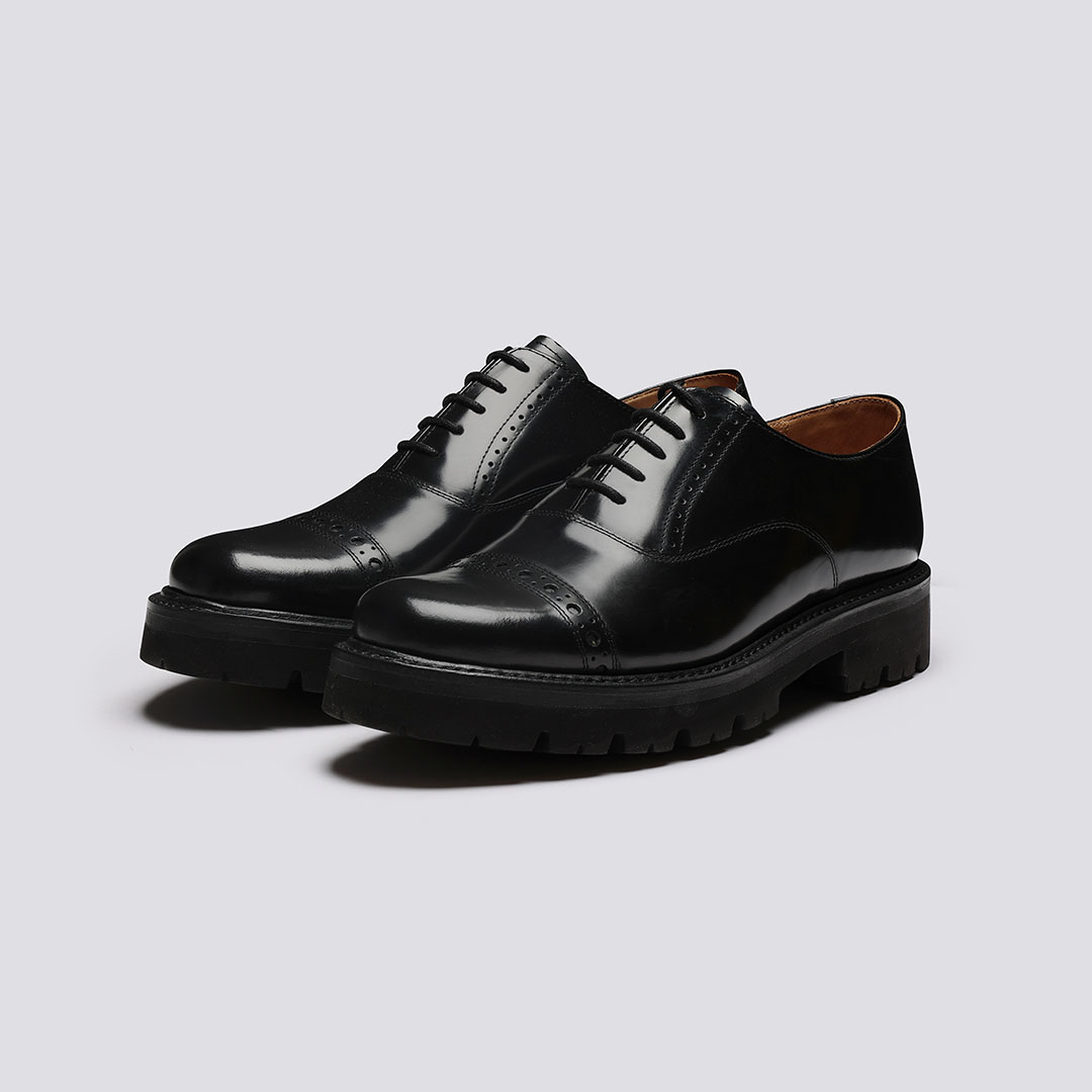 Black Shoes for Men in Hi Shine Leather 