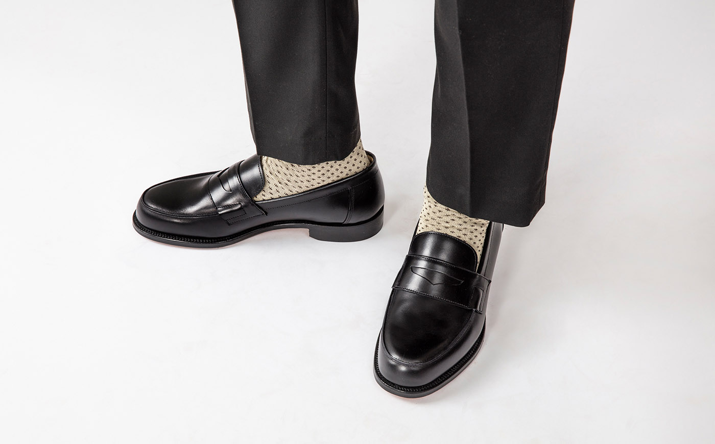 Epsom Mens Loafers in Black Leather Grenson