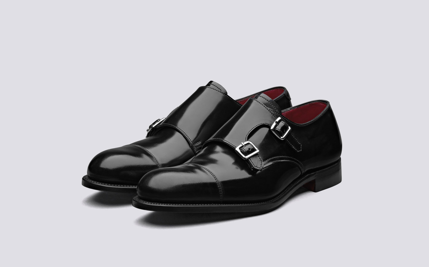Hanbury | Mens Monk Strap Shoes in