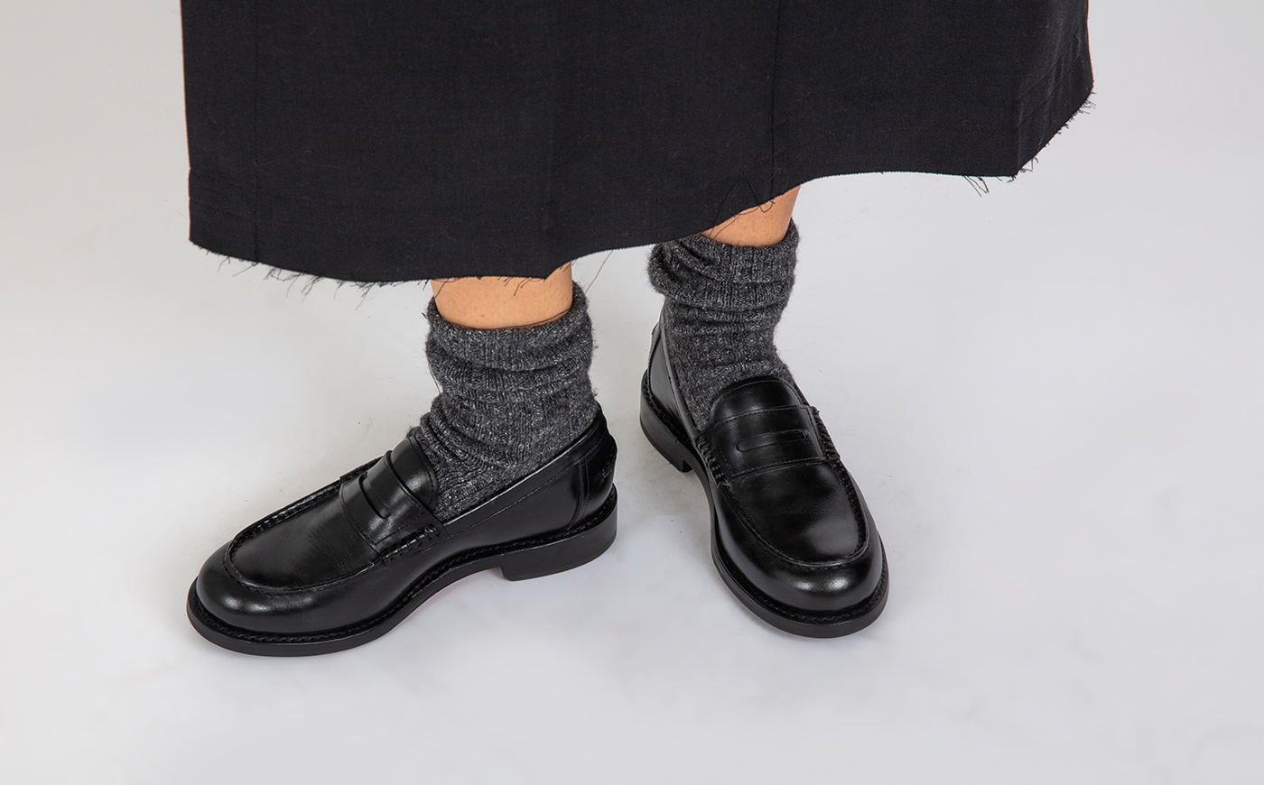 | Loafers for Women in Black Leather | Grenson
