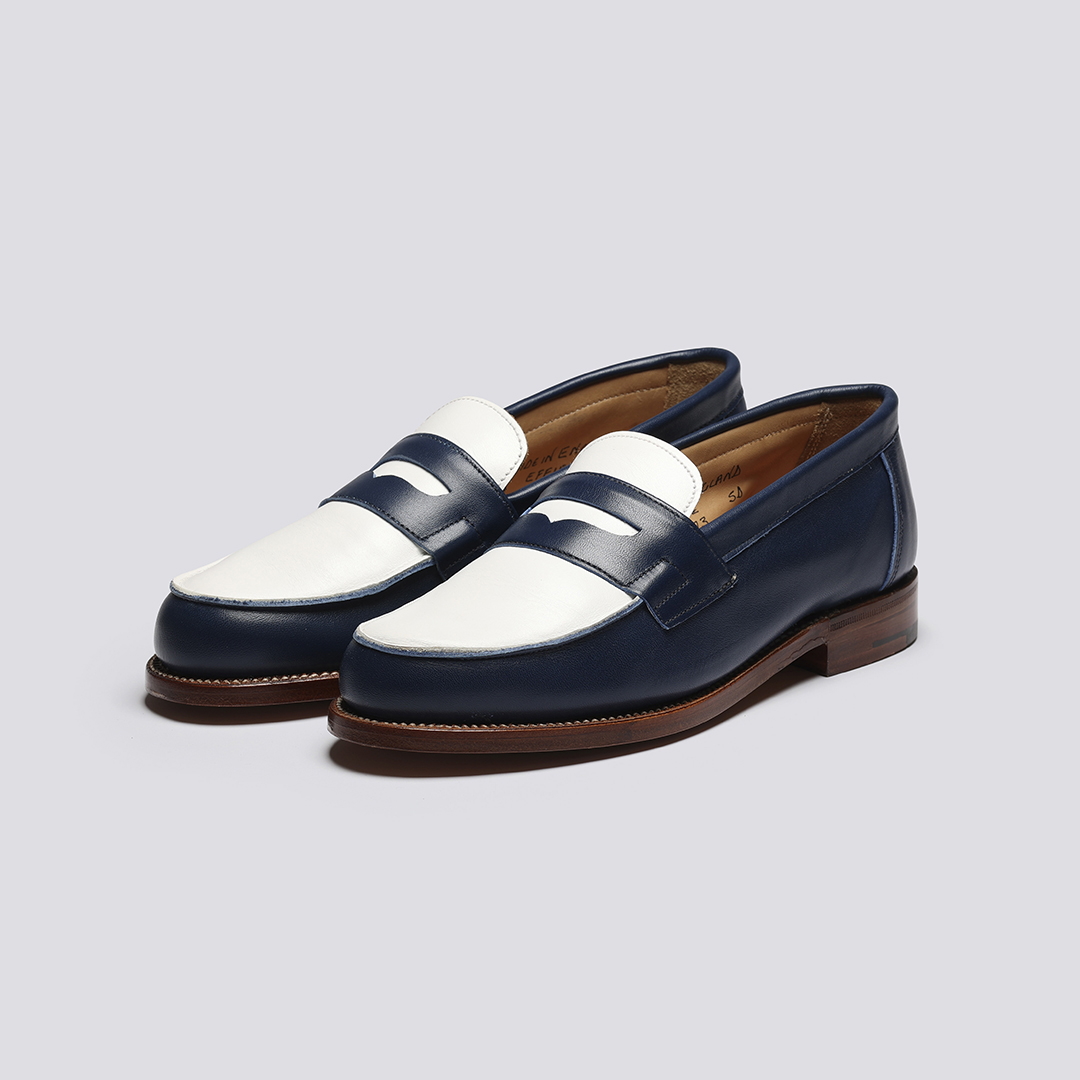 White leather loafers sale