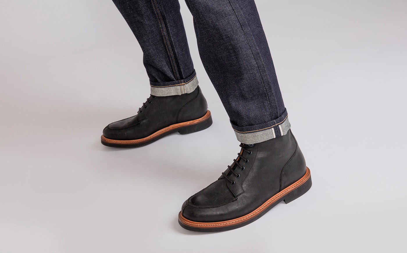 Alden indy boot shop black