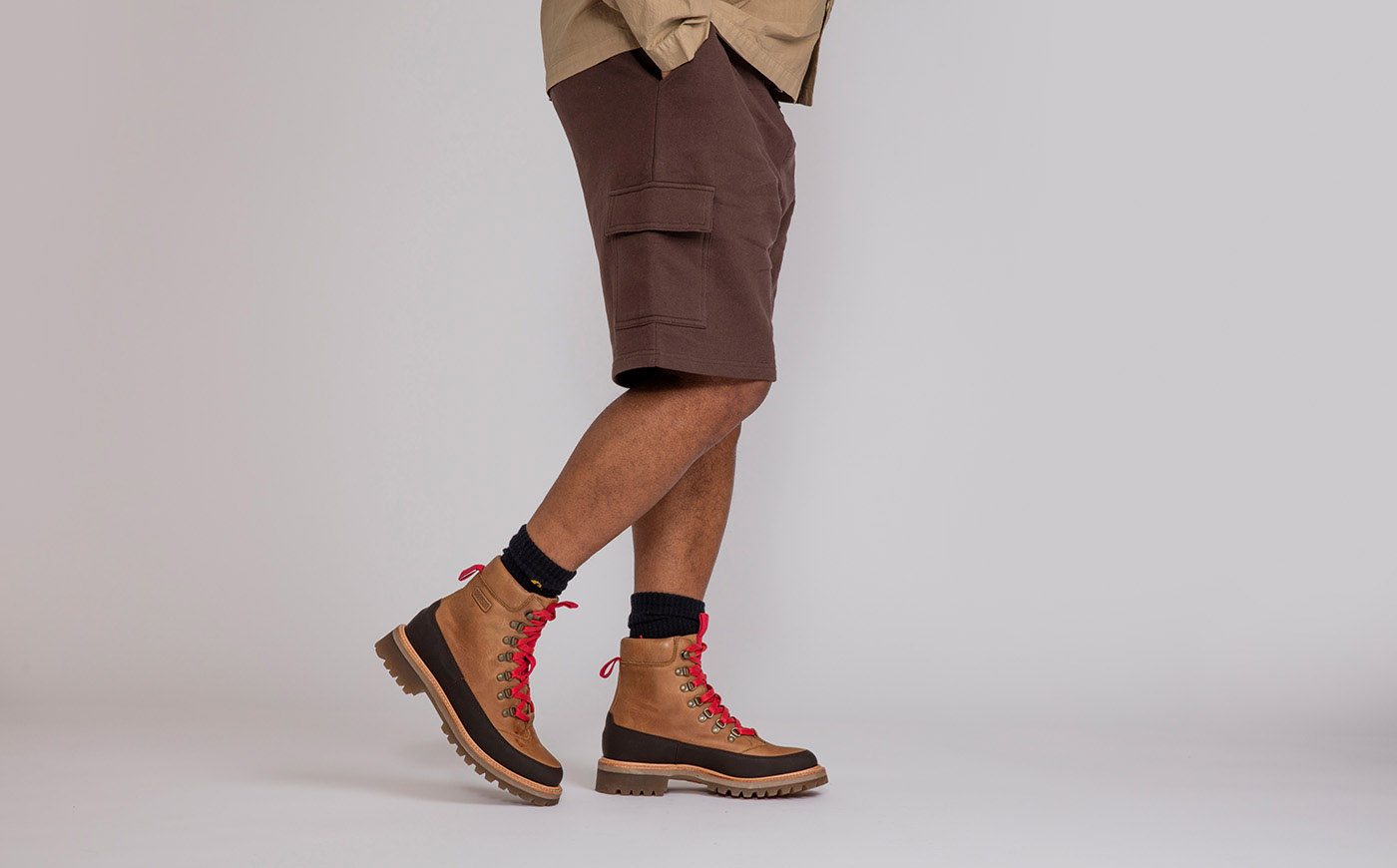 Reid Mens Hiker Boots in Natural Leather Grenson