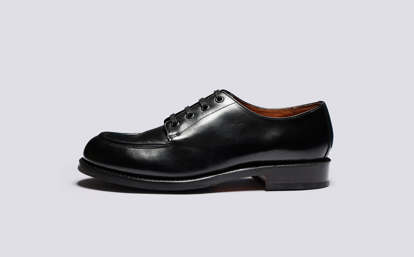 Eric Mens Derby Shoes in Black Leather Grenson