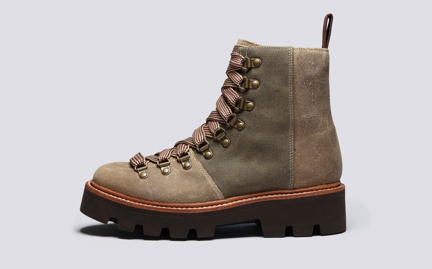 Nanette Womens Hiker Boots in Waxy Leather Grenson