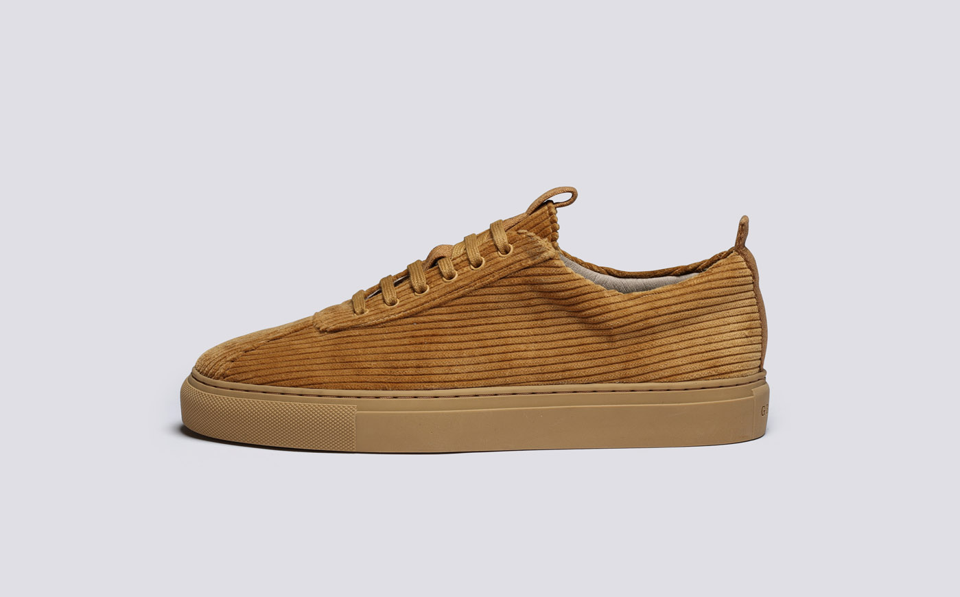 Sneaker 1 Womens Vegan Sneakers in Tan Corduroy Grenson
