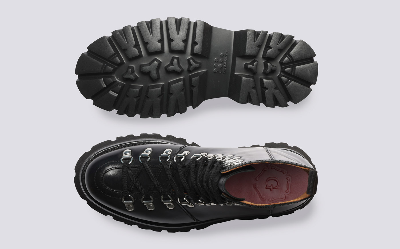 Grenson black nanette hiker boots on sale