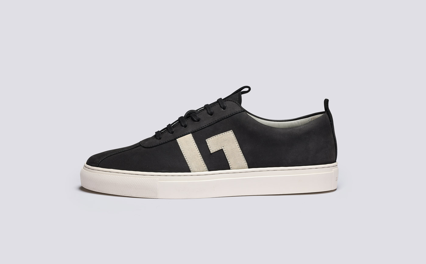 Sneaker 67 Mens Sneakers in Black and Off White Grenson