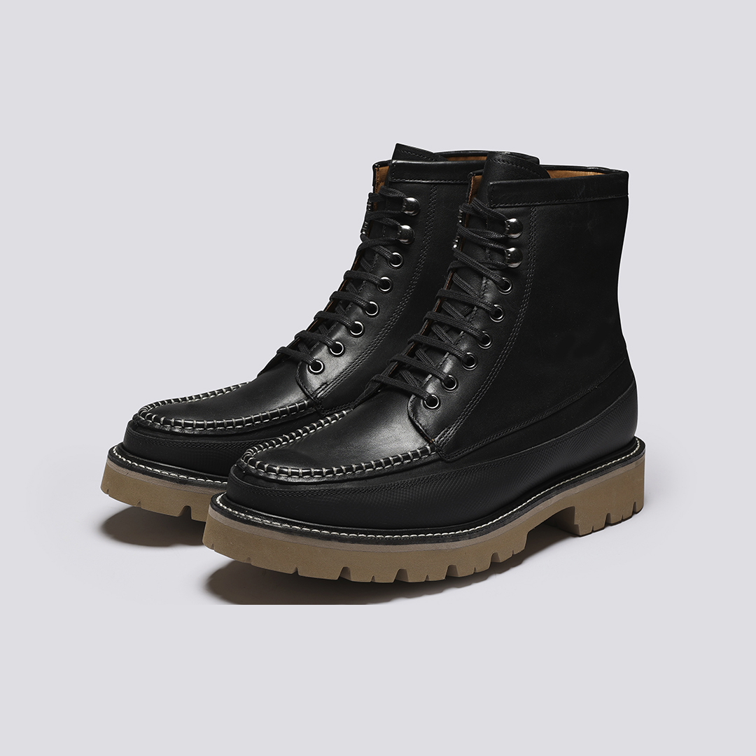 Kinsey Mens Boots in Black Leather Grenson