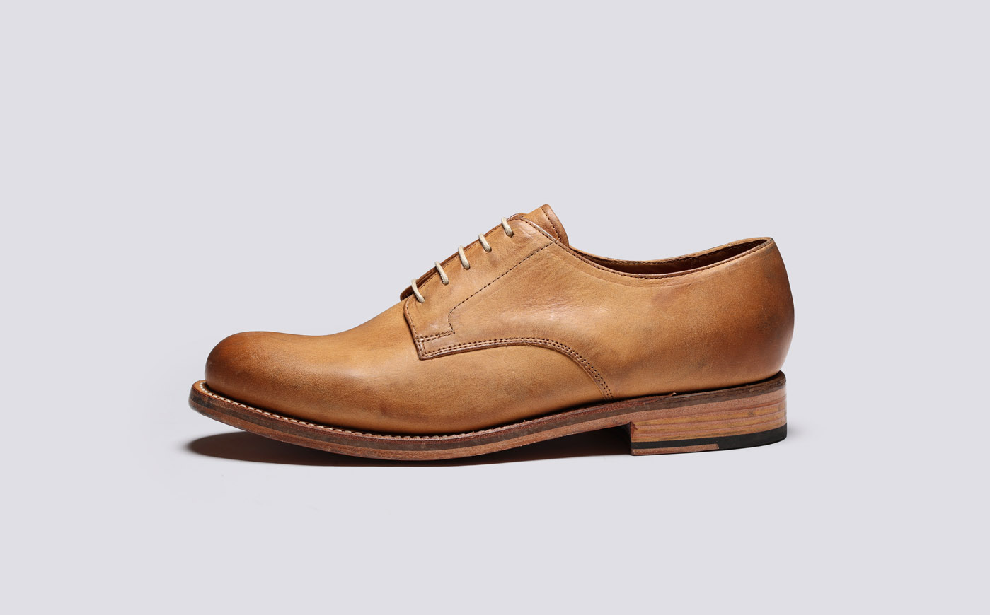 Curt Mens Derby Shoes in Ginger Nubuck Grenson