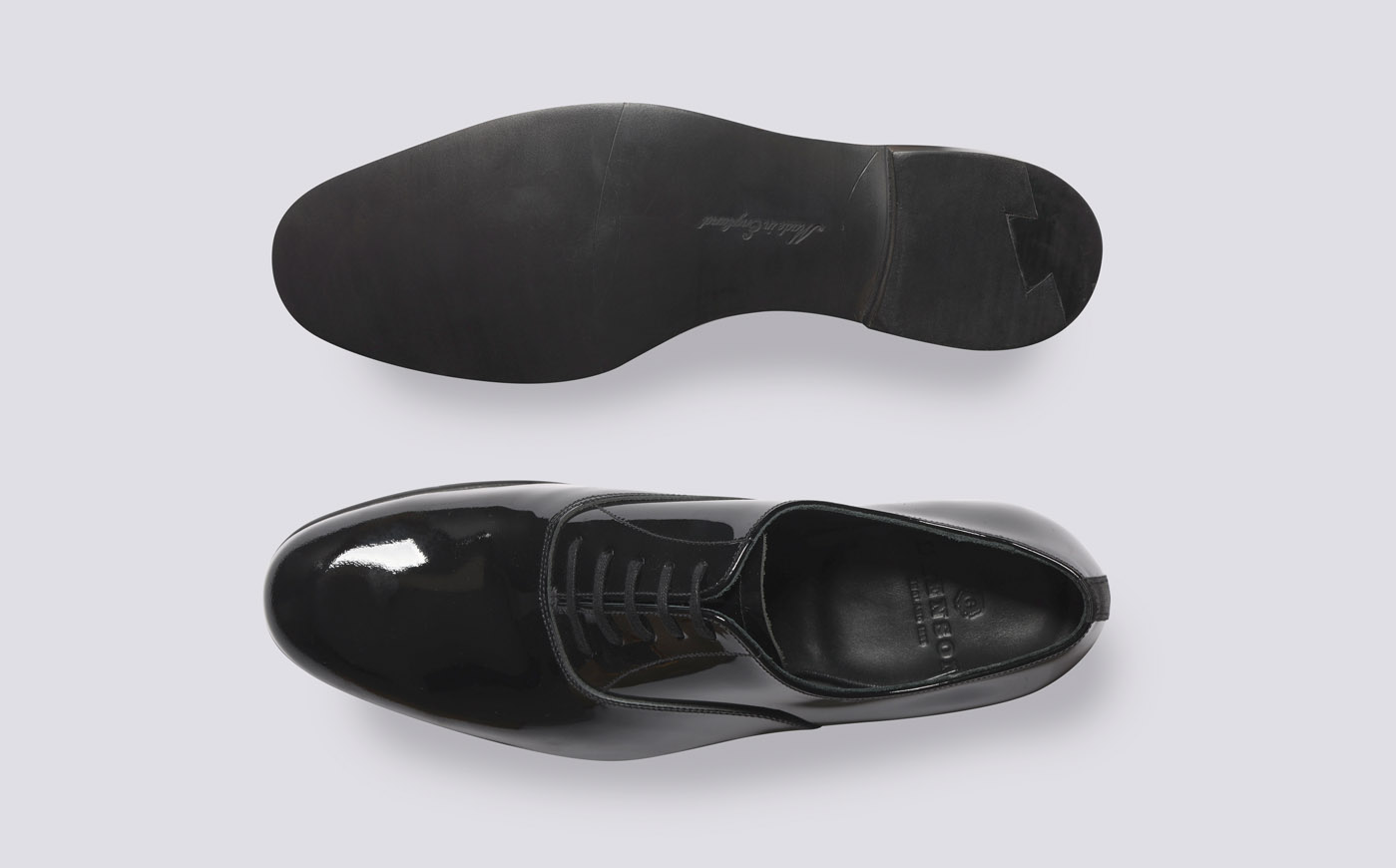 Grey patent leather shoes store