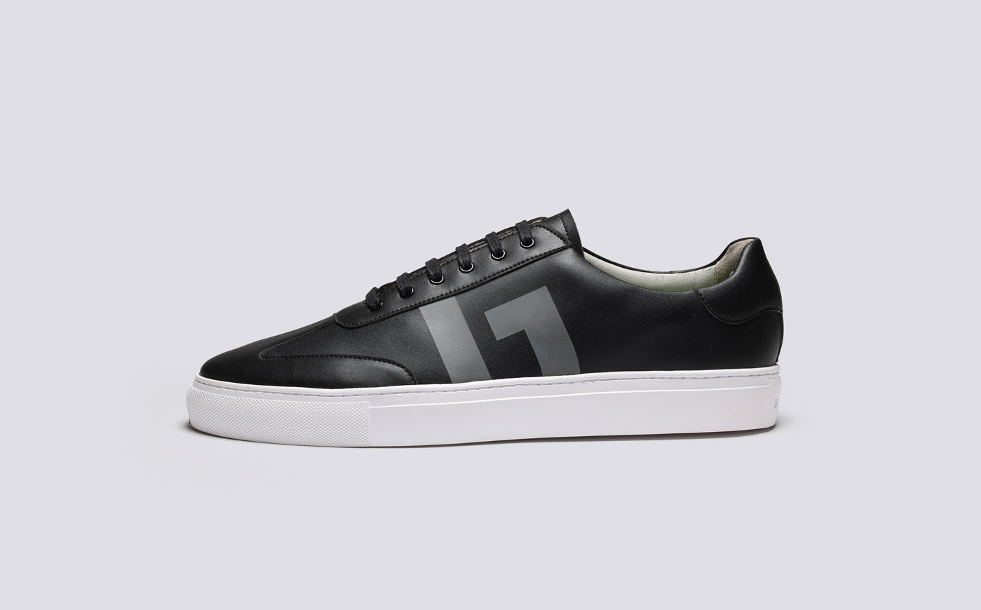 Grenson black trainers clearance