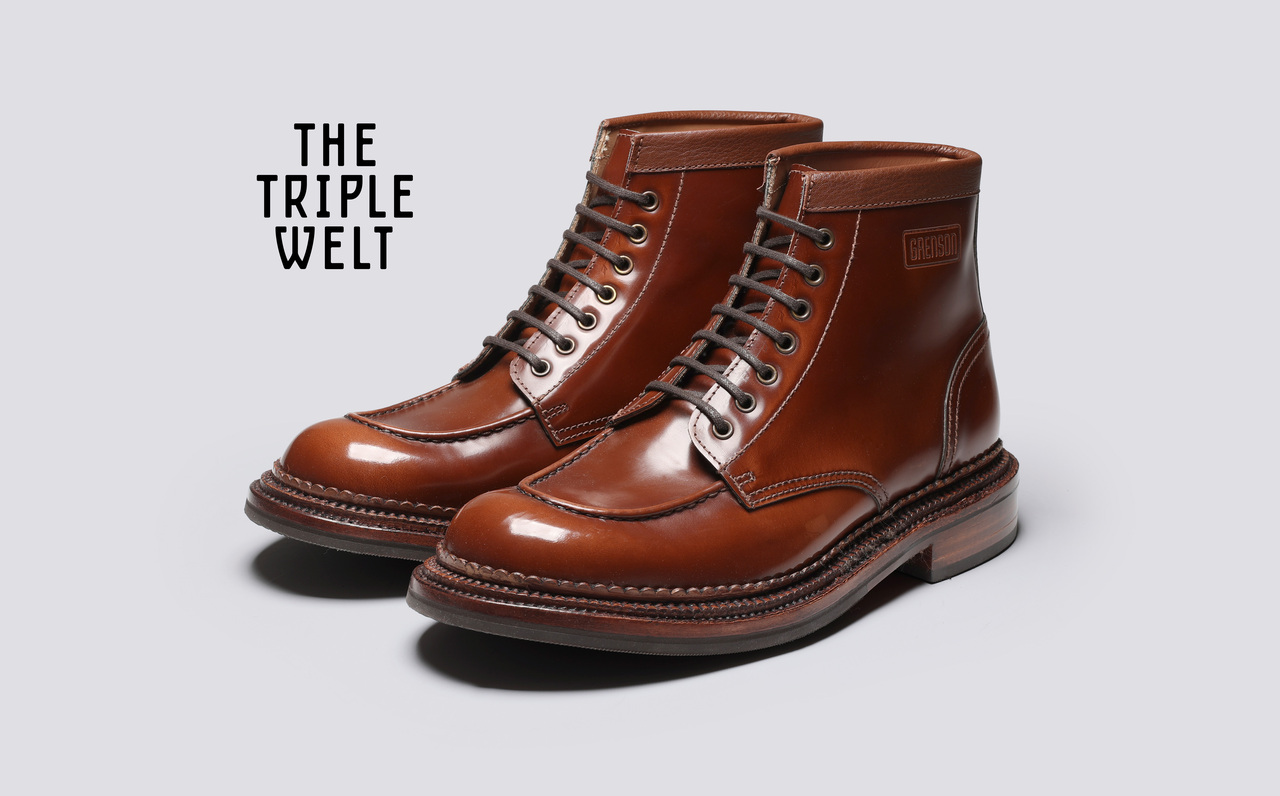 Triple welt boots top