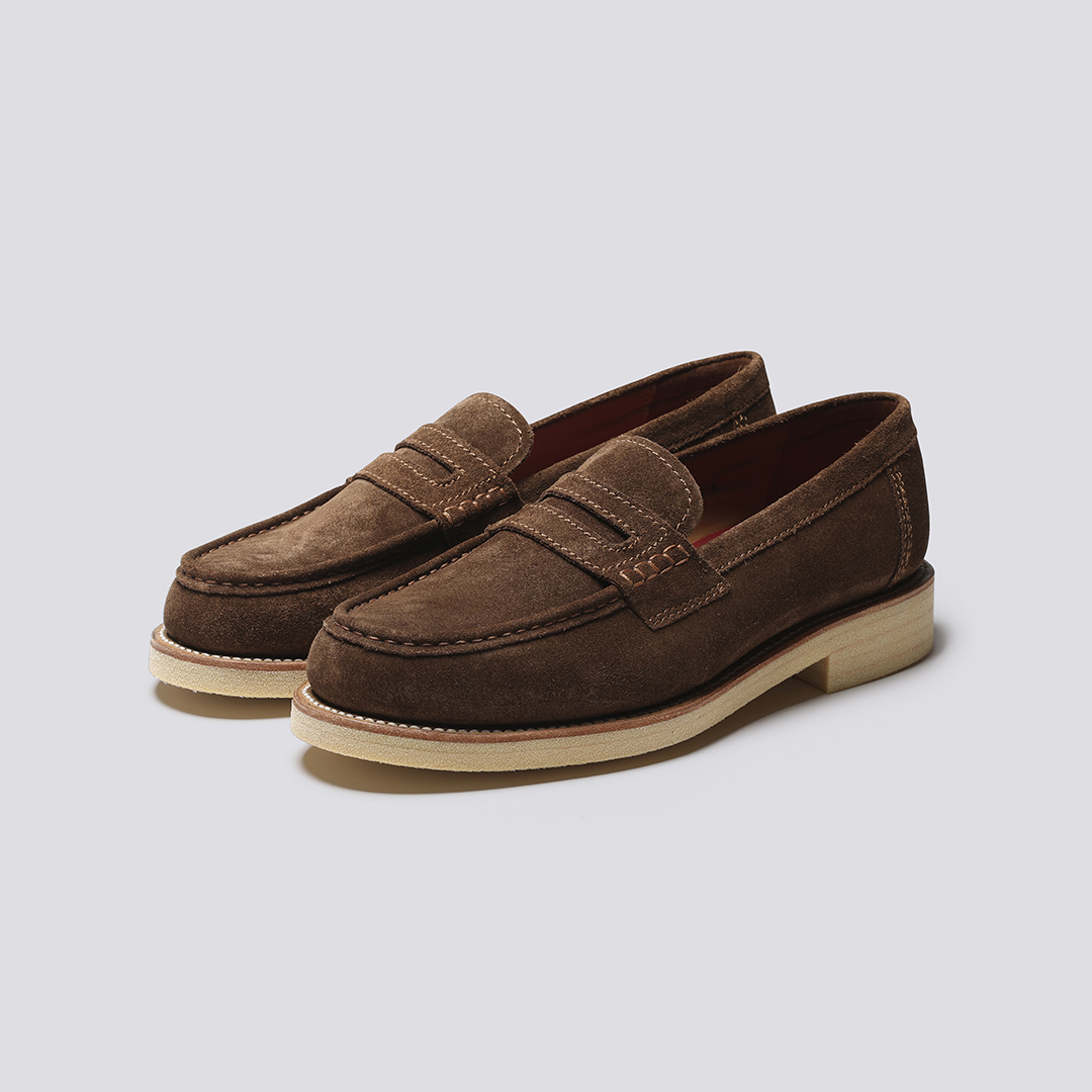 Grenson suede loafers sale
