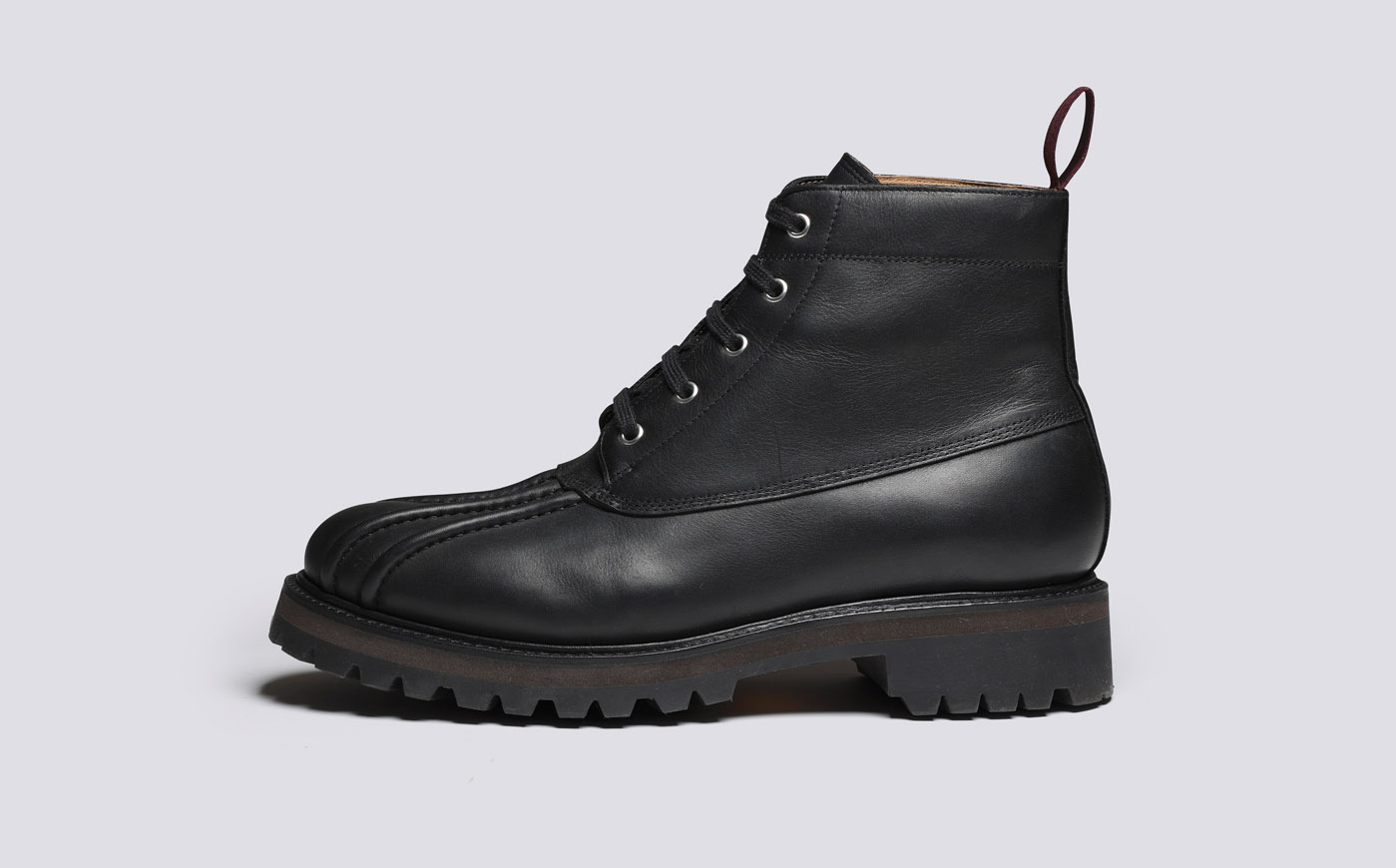 Spike WP Mens Duck Boots in Black Waterproof Grenson