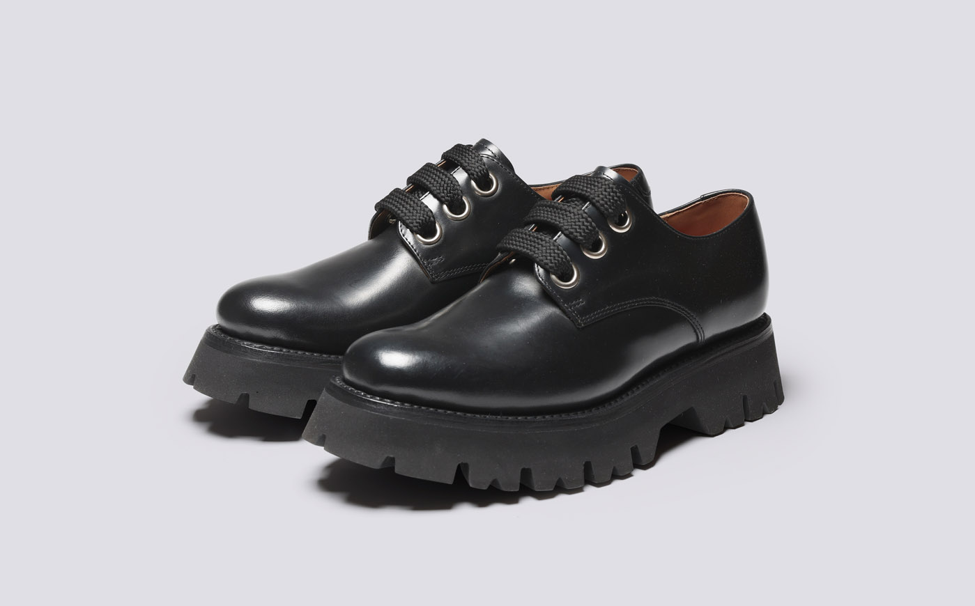 Womens black derby shoes hot sale