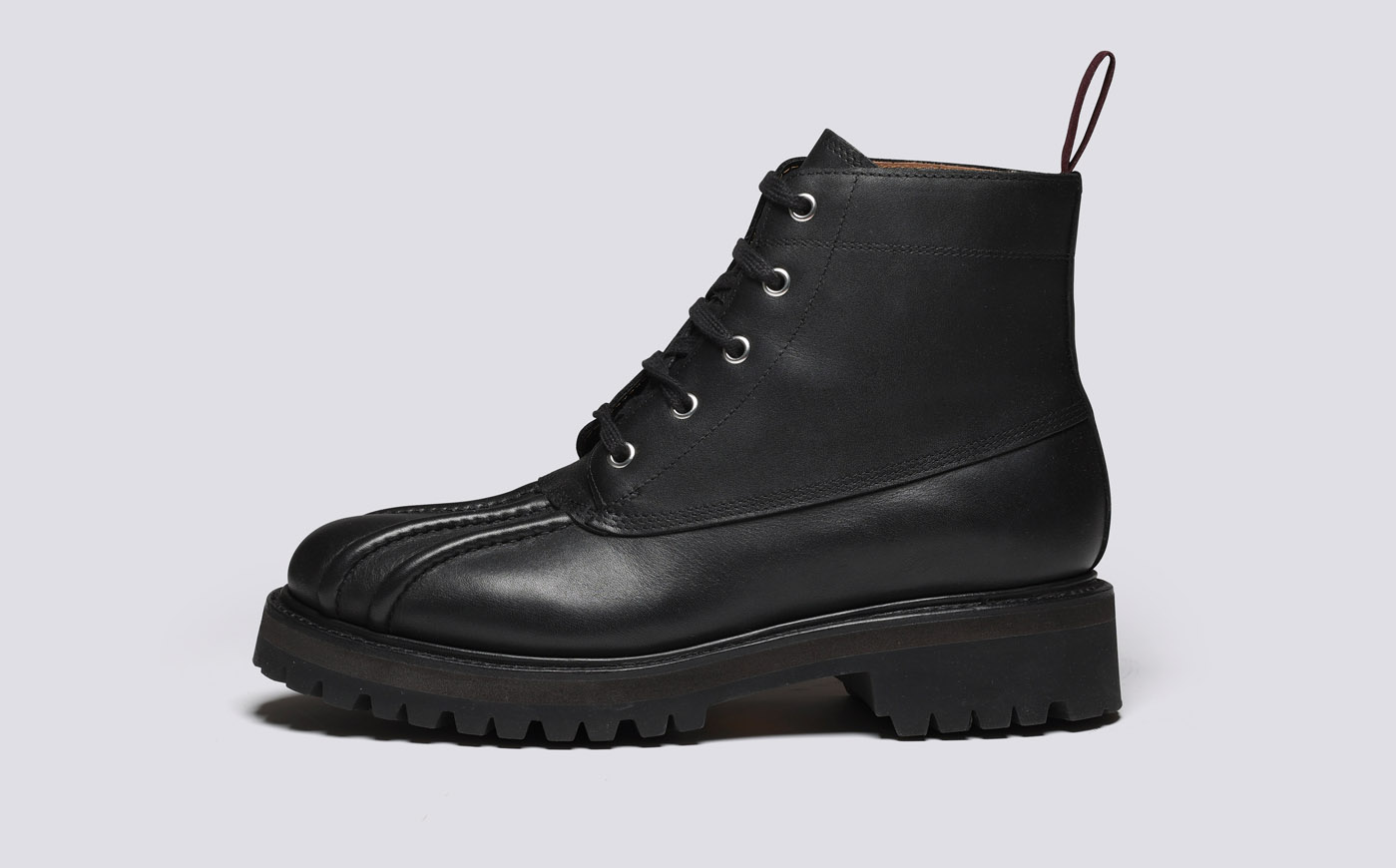 Stella WP Womens Duck Boots in Black Waterproof Grenson Main View