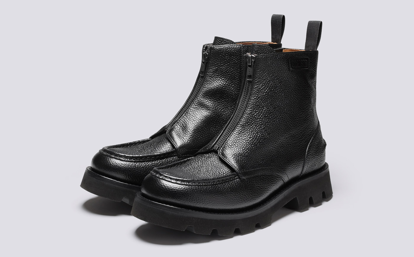 Jed | Mens Boots in Black Country Grain Leather | Grenson