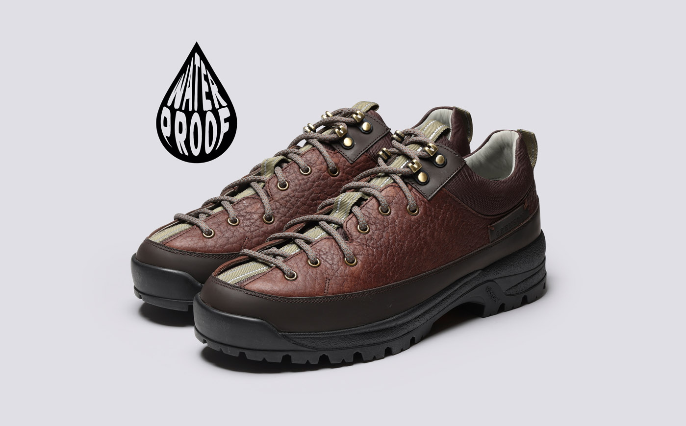 Sneaker 70 Mens Shoes in Brown on Vibram Sole Grenson