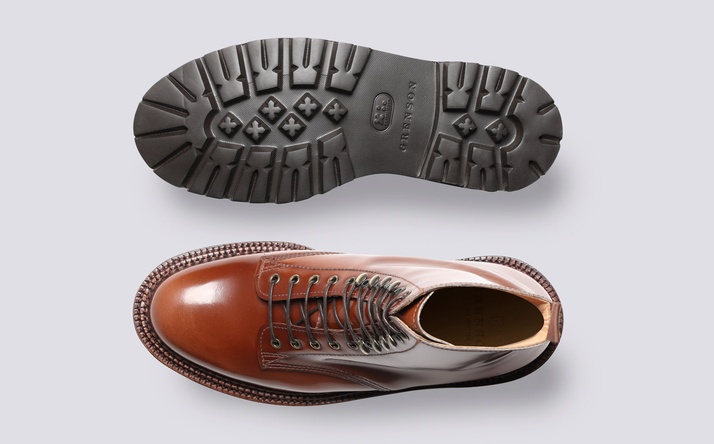 Jude Mens Boots in Mid Brown with Triple Welt Grenson