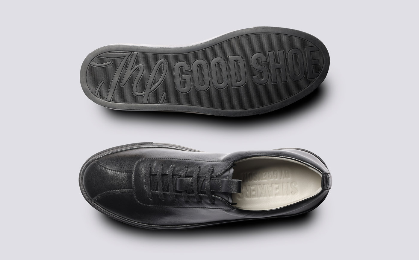 Sneaker Mens Sneakers in Black Nappa Leather Grenson