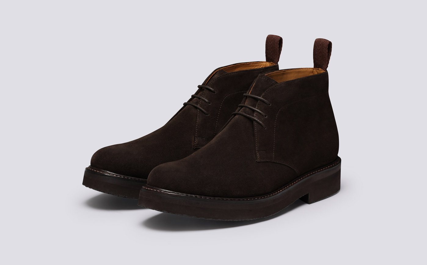 Clement Mens Chukka Boots in Peat Suede Grenson