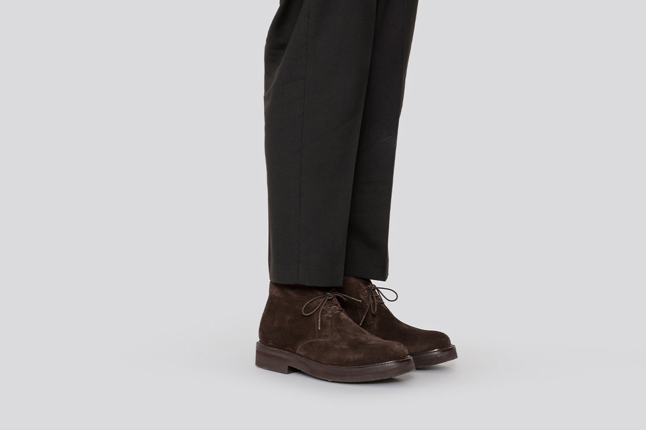 Clement Mens Chukka Boots in Peat Suede Grenson
