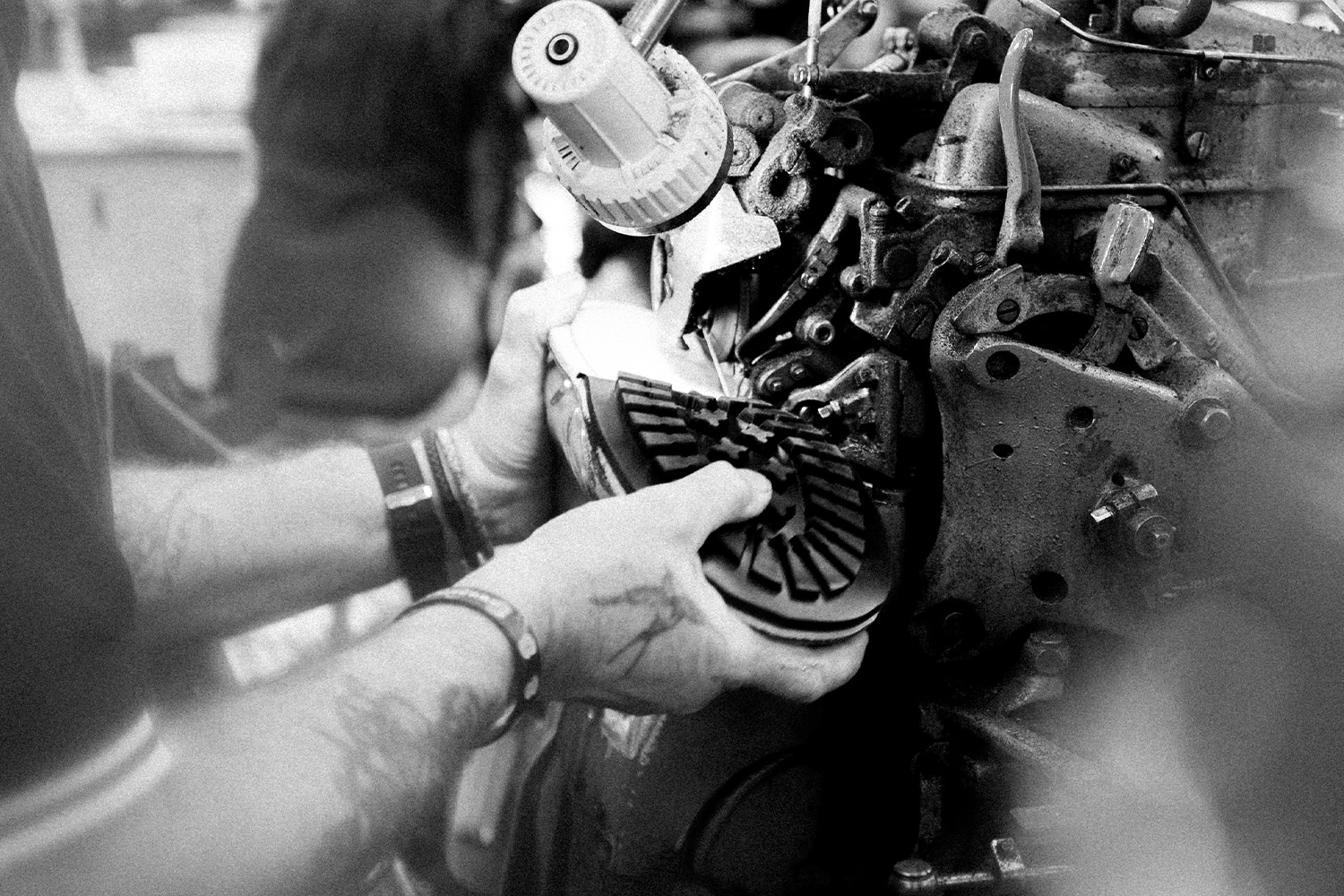 Image os shoes being made in the Grenson factory, Northamptonshire.